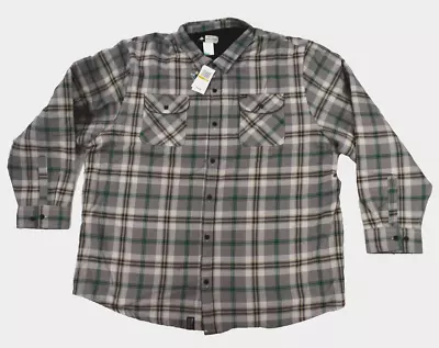 Lifted Research Group Mens LRG Faction Sherpa Lined Grey Flannel Shirt NWT 4XL • $39.99