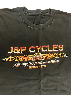 J & P Cycles Shirt Adult XL Black Mens Motorcycle  • $19.99