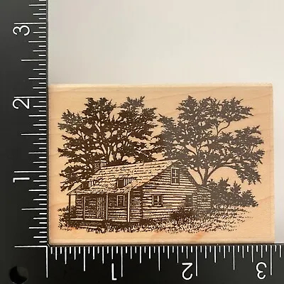 Stampscapes Cabin In The Woods 140E Wood Mounted Rubber Stamp • $9.59