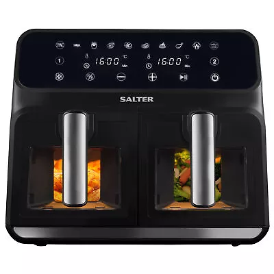 Salter Air Fryer Dual View Clear Window Touch Display 7.6L Healthy Cooking 1700W • £114.99