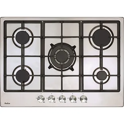 Amica 68cm 5 Burner Gas Hob - Stainless Steel AGH7100SS • £158.99