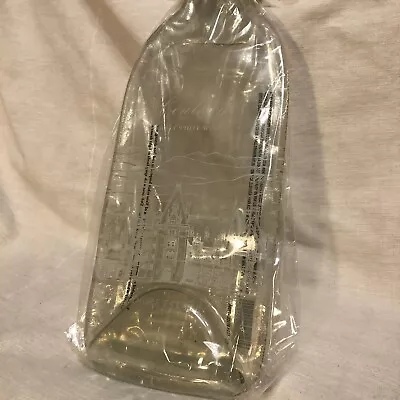 NEW BILTMORE ESTATE Melted Glass Wine Bottle Cheese Serving Plate Spoon Rest • $9.99