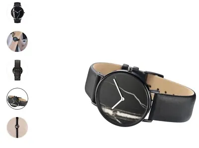 2 X Pack The Horse Watches Rrp $ 229 Each New Black Leather Band- Marble Face C1 • $30.30