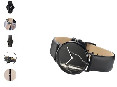 6 X Pack The Horse Watches Rrp $ 229 Each New Black Leather Band- Marble Face C1 • $55
