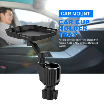 $38.47 • Buy Car Cup Holder Tray 360 Swivel Drinks Support Mini Dining Table Beverage Bracket