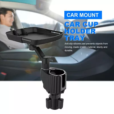 Car Cup Holder Tray 360 Swivel Drinks Support Mini Dining Table Beverage Bracket • $38.47