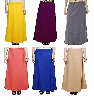 £9.80 • Buy Indian Petticoat Underskirt Cotton Women Sari Saree Inner Wear Free Shipping 