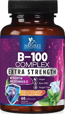 Vitamin B Complex Vitamin B Supplement - B-Complex Vitamins With B12 B6 B9 • $12.32