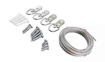 Picture & Mirror Hanging Set Heavy Duty Hangers And Braided Wire Includes 4  • $12.78