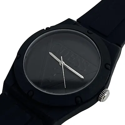 Guess Iconic Black Silicone Sport Watch Minimalist Contemporary Design • $27.99