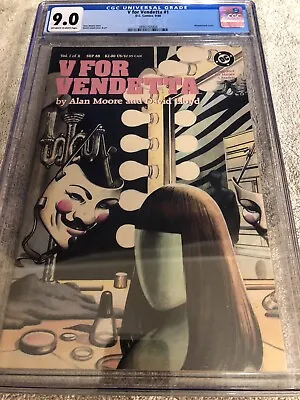 V For Vendetta 1 CGC 9.0 Alan Moore David Lloyd 9/1988 Wraparound Cover • $99.99
