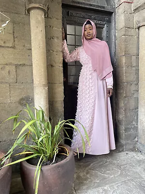 Abaya Pink Dress Jilbab Muslim Clothes Maxi Dress Khftan Pink Islamic Dress • £40