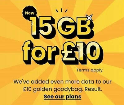 £0.99 • Buy 15GB New Giff Gaff Sim Card Gold Goodybag Pay As You Go Standard MicroNano 4G 5G