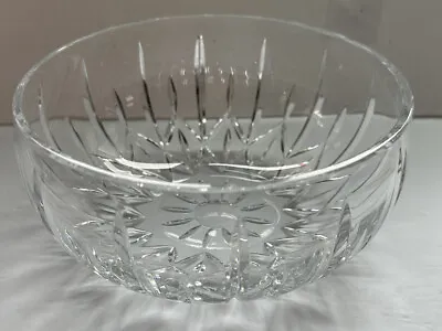 BLOCK CRYSTAL BOWL - 24% LEAD CRYSTAL Hand BLOWN POLAND 8.25” • $13.89