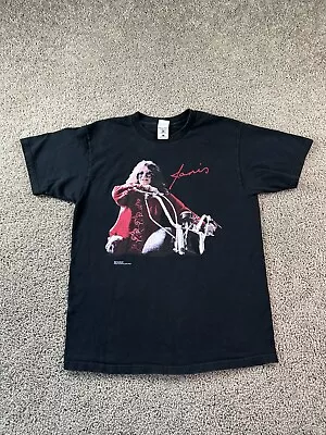 VINTAGE Y2K Janis Joplin Shirt Mens Large Black Its Hard To Be Free Short Sleeve • $17.99