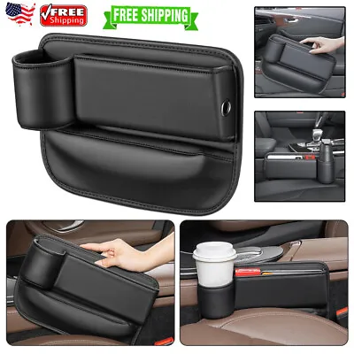 Left Side Car Seat Gap Filler Phone Holder Storage Box Organizer Accessories Bag • $12.99