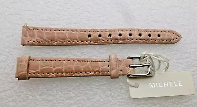 Genuine Michele 12mm Pink Sand Alligator  Watch Band Strap New • $37.77