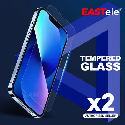 $6.99 • Buy 2XTempered Glass Screen Protector For IPhone 14 13 12 SE 11 Pro Max 8 PLUS XR XS