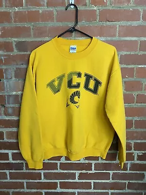 VCU Rams Sweater Yellow Black Sports Outdoors Sweatshirt College Adult Medium • $29.99