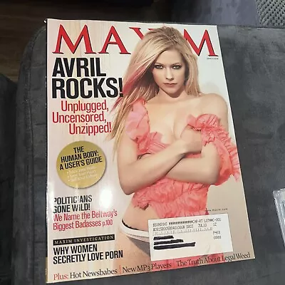 MAXIM MAGAZINE Issue #123 March 2008 Avril Lavigne • $5