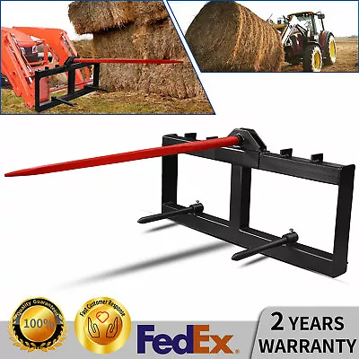 49  Tractor Hay Spear Skid Steer Loader Quick Attach For Bobcat Tractor 3000 LBS • $258.99