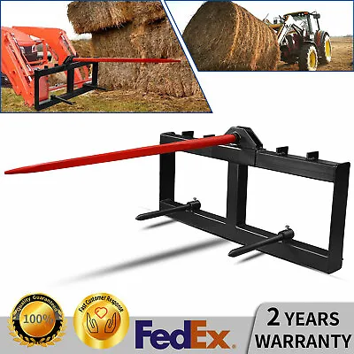 $305.99 • Buy 49  Tractor Hay Spear Skid Steer Loader Quick Attach For Bobcat Tractor 3000lbs