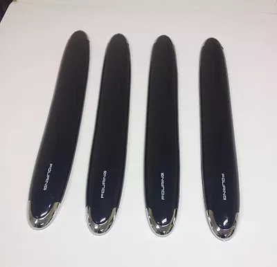 4 Pc Black Metal Bumper Guard Scratch Corner Protector Strip Molding Fa060 • $25