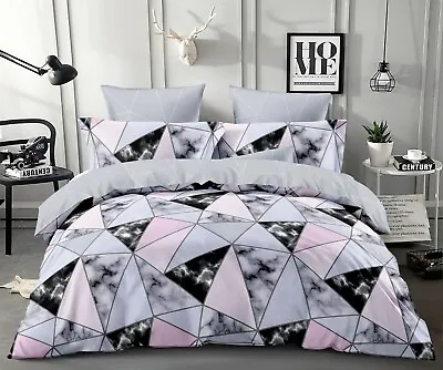 $39 • Buy All Size Bed Ultra Soft Quilt Duvet Doona Cover Set Bedding Pillowcase Marble