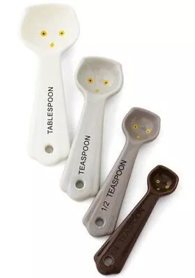 Ceramic Owl Measuring Spoons With Stand - One Hundred 80 Brand NIB • $9.99