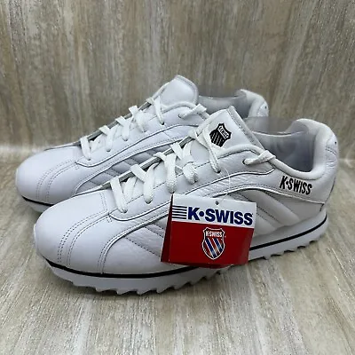NEW K-Swiss Classic Leather Sneakers Mens 11.5 White/White Shoes • $49.99
