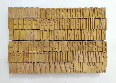 Vintage Letterpress Wood/wooden Printing Type Block Typography 124 Pc 20mm#LB144 • $278.07