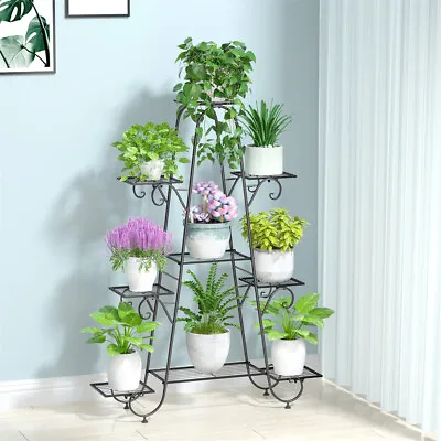 Heavy Duty Plant Stand Flower Pot Holder Corner Rack Metal Shelf Indoor Outdoor • $38.90