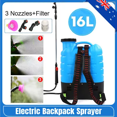 $75.88 • Buy 16L Electric Weed Sprayer 12V Rechargeable Backpack Farm Garden Pump Spray 5m