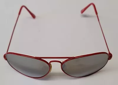 Linda Farrow 'Vintage' Sunglasses Red Framed With Case Pilot Style • £25