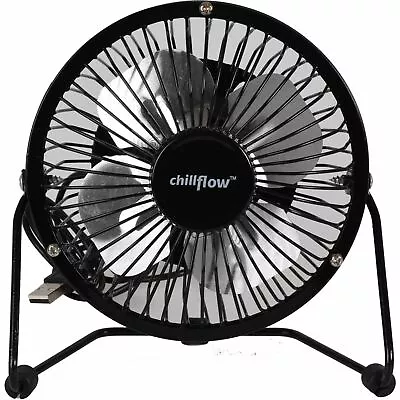 4 Inch Mini USB Desk Fan Small Quiet Personal Cooler Powered Portable Table Fan • £7.99