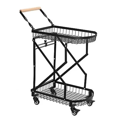 Folding Shopping Cart On Wheels Multifunctional Portable  Utility Trolley Cart • $50.99
