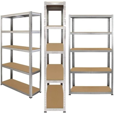 £24.95 • Buy Heavy Duty 5 Tier Metal Garage & Shed Shelves Storage Racking Shelving Unit