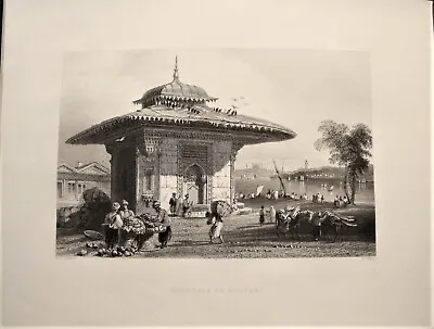 W H BARTLETT Engraving FOUNTAIN AT SCUTARI CONSTANTINOPLE 1838 TURKEY • $40