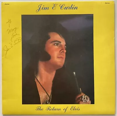 SIGNED Jim  E  Curtin - The Return Of Elvis (LP 1988) AUTOGRAPH Impersonator • $25