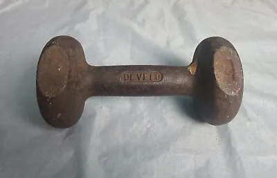 Vintage Develo 10 Lb Bun Style Cast Iron Dumbell Exercise Weights • $25.99