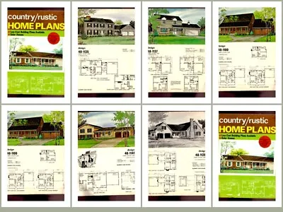 Standard A-48 Country Rustic Energy Homes Modern Vintage House Plans Mid Century • $14.99