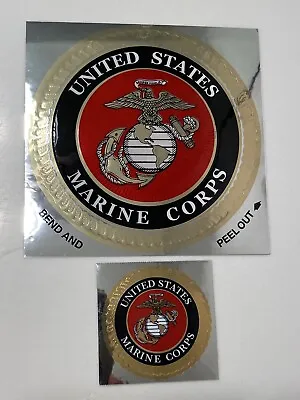 4” And 1” US Marine Corps Foil Stickers USMC EGA Decals • $10