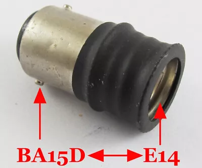 10pcs BA15D To E14 M/F Candelabra Base Socket LED Light Bulb Lamp Adapter Holder • $12.89
