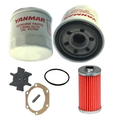 Oil Filter & Impeller Fuel Filter Yanmar 2GM 2GM20 3GM 3GM20 Diesel • £64.95