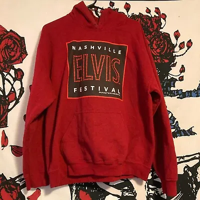 2016 Nashville ELVIS PRESLEY Festival Hoodie Sweatshirt Rock Music Band Shirt L • $27.90