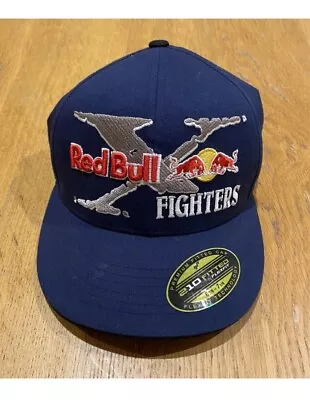 RED BULL FIGHTERS HAT Cap X FLEXFIT Fox Fitted FOX Blue 6 7/8  - 7 1/4  • $30