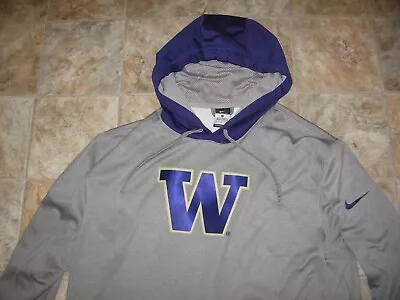 University Of Washington Huskies U Of W Ncaa Gray Hoodie By Nike Therma-fit • $15