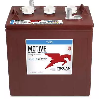 Trojan T-125 6V 240Ah Deep Cycle Flooded Lead Acid Battery • $284.90