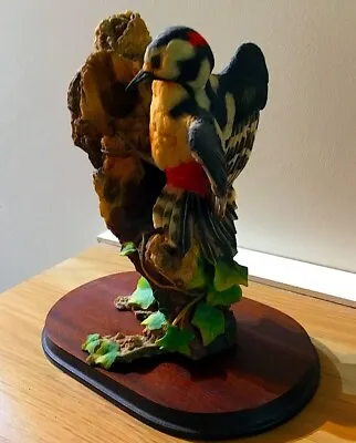 Aynsley Master Craft Bird Figurine. Spotted Woodpecker • £19.99