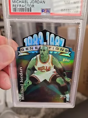 1997 Topps Generations Refractor Michael Jordan PSA 8. Clean Card • $197.50